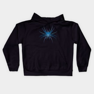 Blue spider futuristic Kids Hoodie